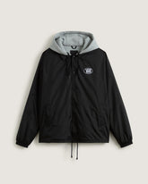 Men Vans Riley Hooded Coach's Jacket in Black