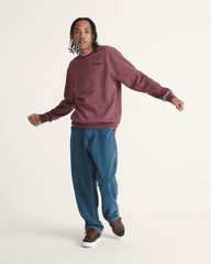 Men Vans Vans 66 Crew Sweatshirt in Port Royale Red