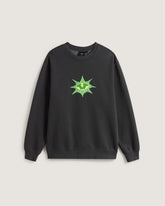 Men Vans Star Checker Crew Sweatshirt in Black