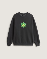 Men Vans Star Checker Crew Sweatshirt in Black