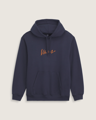 Men Vans Scripted Vans Pullover Hoodie in Parisian Night Blue