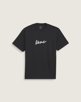 Men Vans Classic Script T-Shirt in Black / White