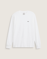 Men Vans Left Chest Logo Long Sleeve T-Shirt in White / Black