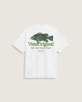 Men Vans Bait and Tackle T-Shirt in White