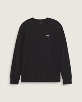 Men Vans Left Chest Logo Long Sleeve T-Shirt in Black