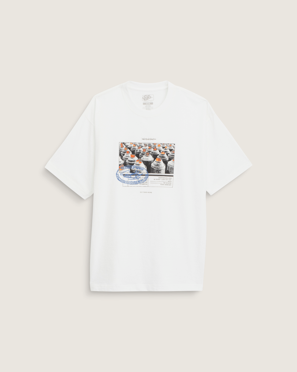 Men Vans Style Tips T-Shirt in Marshmallow White