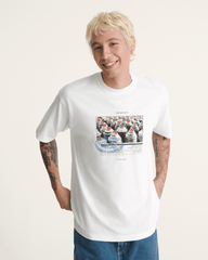 Men Vans Style Tips T-Shirt in Marshmallow White