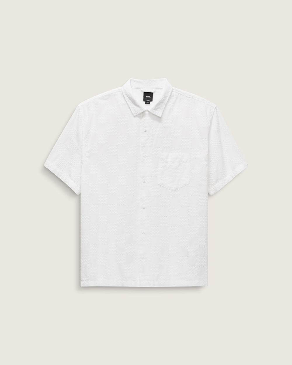 Men Vans Wayside Eyelet Woven Shirt in White