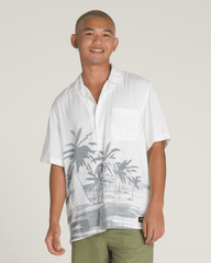 Men Vans Creswell Woven Shirt in White / Grey