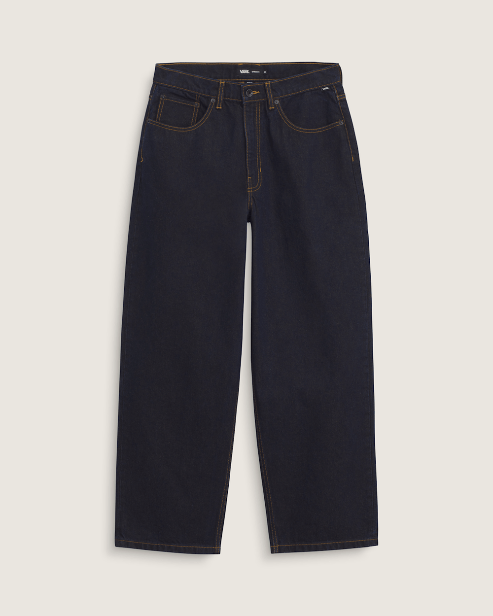 Men Vans Check-5 Baggy Denim Pants in Dark Rinse Blue
