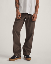 Men Vans Authentic Chino Relaxed Pants in Coal Brown