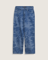 Men Vans Check-5 Loose Denim Pants in Stonewash Blue