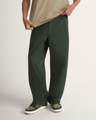 Men Vans Authentic Chino Loose Pants in Dried Kelp Green