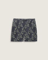 Men Vans Primary Solid Elastic 17'' Boardshorts in Asphalt Grey / Shadow Lime Green