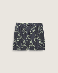 Men Vans Primary Solid Elastic 17'' Boardshorts in Asphalt Grey / Shadow Lime Green