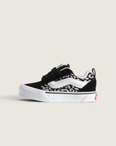 Kids Vans Little Kids Knu Skool Shoe in Leopard Glitter Black