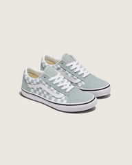 Kids|Sale Vans Big Kids Old Skool Checkerboard Shoe in Checkerboard Green / White