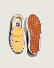 Kids|Sale Vans Big Kids Old Skool V Checkerboard Shoe in Banana Cream Yellow / White