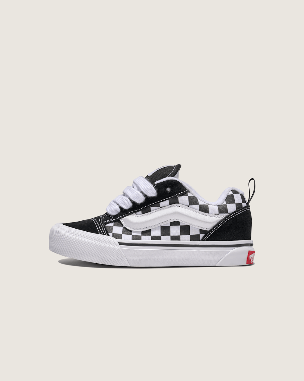 Kids|Sale Vans Big Kids Knu Skool Checkerboard Shoe in Checkerboard Black / True White