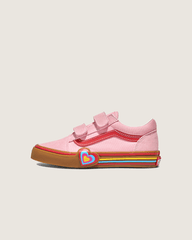Kids Vans Little Kids Old Skool V Shoe in Gum Pink