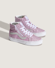 Kids Vans Little Kids Sk8-Hi Side Zip Shoe in Glitter Lilac Mist Purple