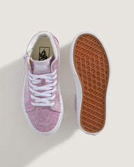 Kids Vans Little Kids Sk8-Hi Side Zip Shoe in Glitter Lilac Mist Purple