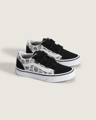 Kids Vans Little Kids Old Skool V Shoe in Black / White