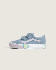 Kids Vans Little Kids Old Skool V Shoe in Citadel Blue