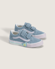 Kids Vans Little Kids Old Skool V Shoe in Citadel Blue