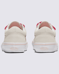 Kids Vans Little Kids Old Skool V Shoe in Marshmallow White / Metallic Pink