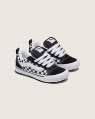 Kids Vans Little Kids Knu Skool Checkerboard Shoe in Checkerboard Black / True White