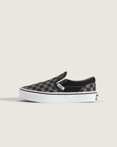 Kids Vans Kids Classic Checkerboard Slip-On Black/Pewter Shoes