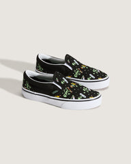 Kids Vans Little Kids Classic Slip-On Shoe in Black / Green