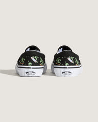Kids Vans Little Kids Classic Slip-On Shoe in Black / Green