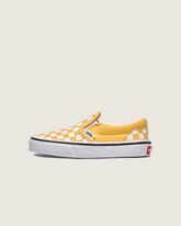 Kids|Sale Vans Little Kids Classic Slip-On Checkerboard Shoe in Banana Cream Yellow / White