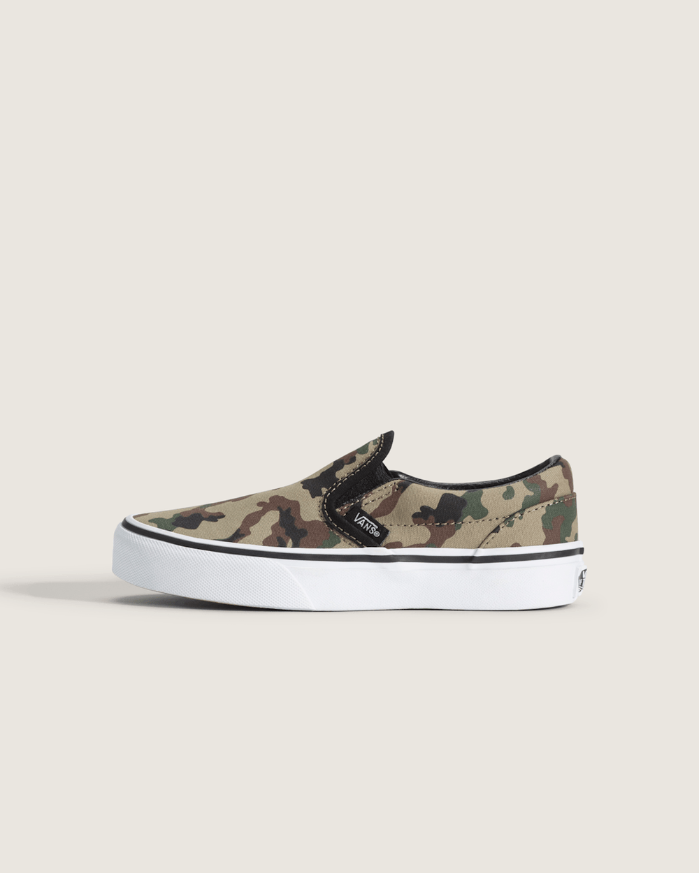 Kids|Sale Vans Little Kids Classic Slip-On Shoe in Camo Black / Green