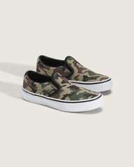 Kids|Sale Vans Little Kids Classic Slip-On Shoe in Camo Black / Green