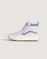 Kids|Sale Vans Little Kids Sk8-Hi Water Resistant Checkerboard Shoe in Lilac Mist Purple