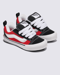 Kids|Sale Vans Little Kids Knu Skool Shoe in Black / Racing Red