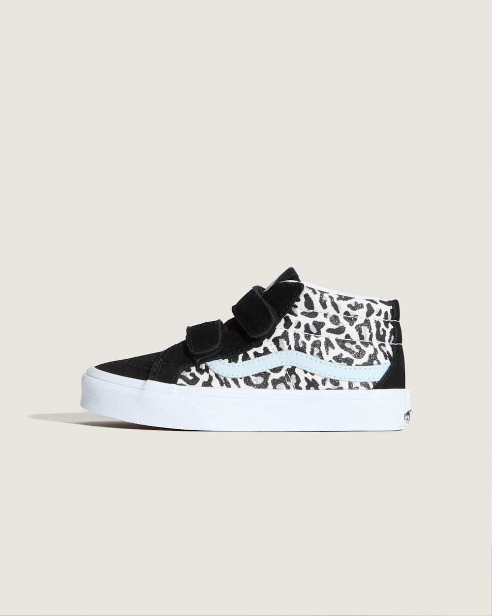 Kids|Sale Vans Little Kids Sk8-Mid V Shoe in Glitter Leopard Pastel Blue