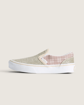 Kids|Sale Vans Little Kids Classic Slip-On Shoe in Glitter Plaid Incense