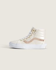 Kids|Sale Vans Little Kids SK8-Hi Side Zip Shoe in Dazzled Turtledove White