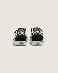 Kids Vans Toddler Old Skool V Checkerboard Shoe in Checkerboard Black / White