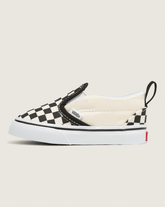 Kids Vans Toddler Slip-On V Checkerboard Black/Whitee Shoes