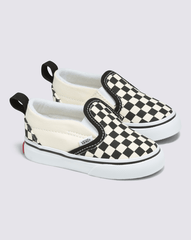 Kids Vans Toddler Slip-On V Checkerboard Black/Whitee Shoes