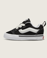 Kids Vans Toddler Knu Skool Shoe in Black / True White