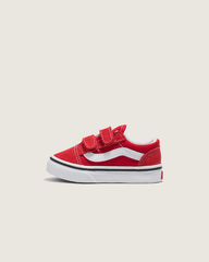 Kids Vans Toddler Old Skool V Racing Red/True White Shoes