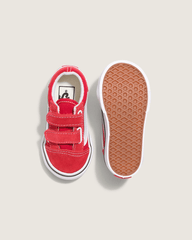 Kids Vans Toddler Old Skool V Racing Red/True White Shoes