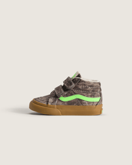 Kids Vans Toddler Sk8-Mid V Shoe in Camo Gecko Green