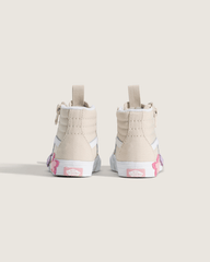 Kids Vans Toddler Sk8-Hi Side Zip Shoe in Beige